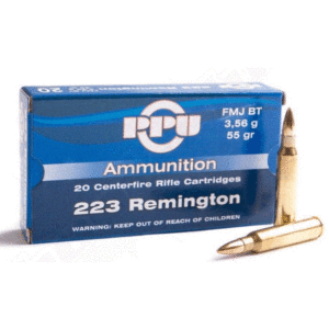 PPU .223 Remington 3,56g - 55grs - FMJ Vollmantel SP