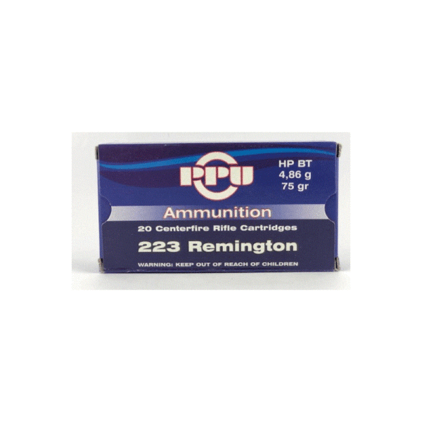 PPU .223 Remington 4,86g - 75grs - HP BT