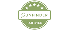 Logo Gunfinder als Kreis mit 5 Sternen