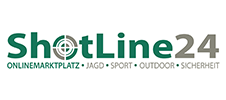 Logo Shotline in grün mit Zielscheibe und Zahl 24
